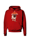 Pug Dog with Pink Sombrero Dark Hoodie Sweatshirt by TooLoud-Hoodie-TooLoud-Red-Small-Davson Sales