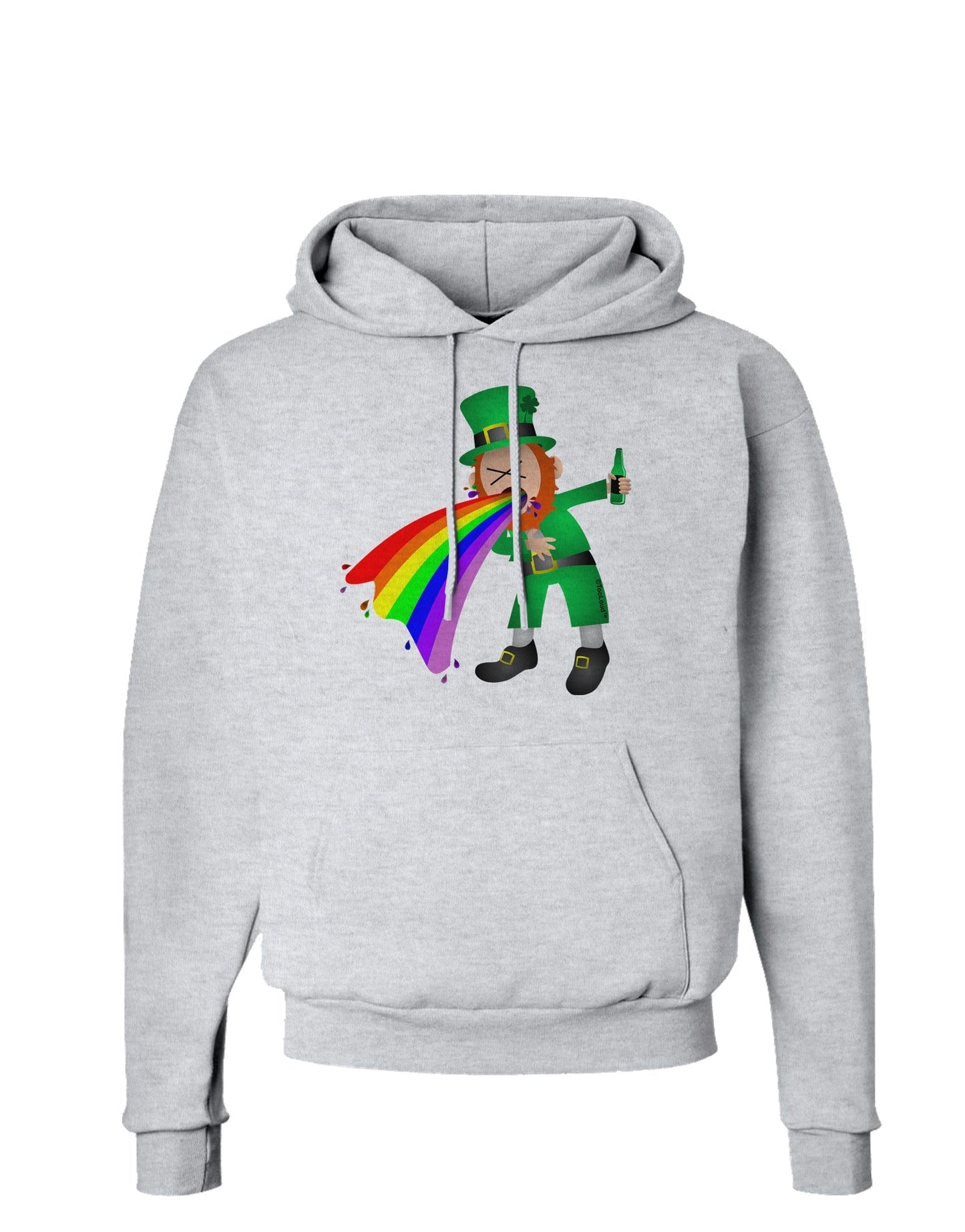 Puking Rainbow Leprechaun Hoodie Sweatshirt-Hoodie-TooLoud-AshGray-Small-Davson Sales