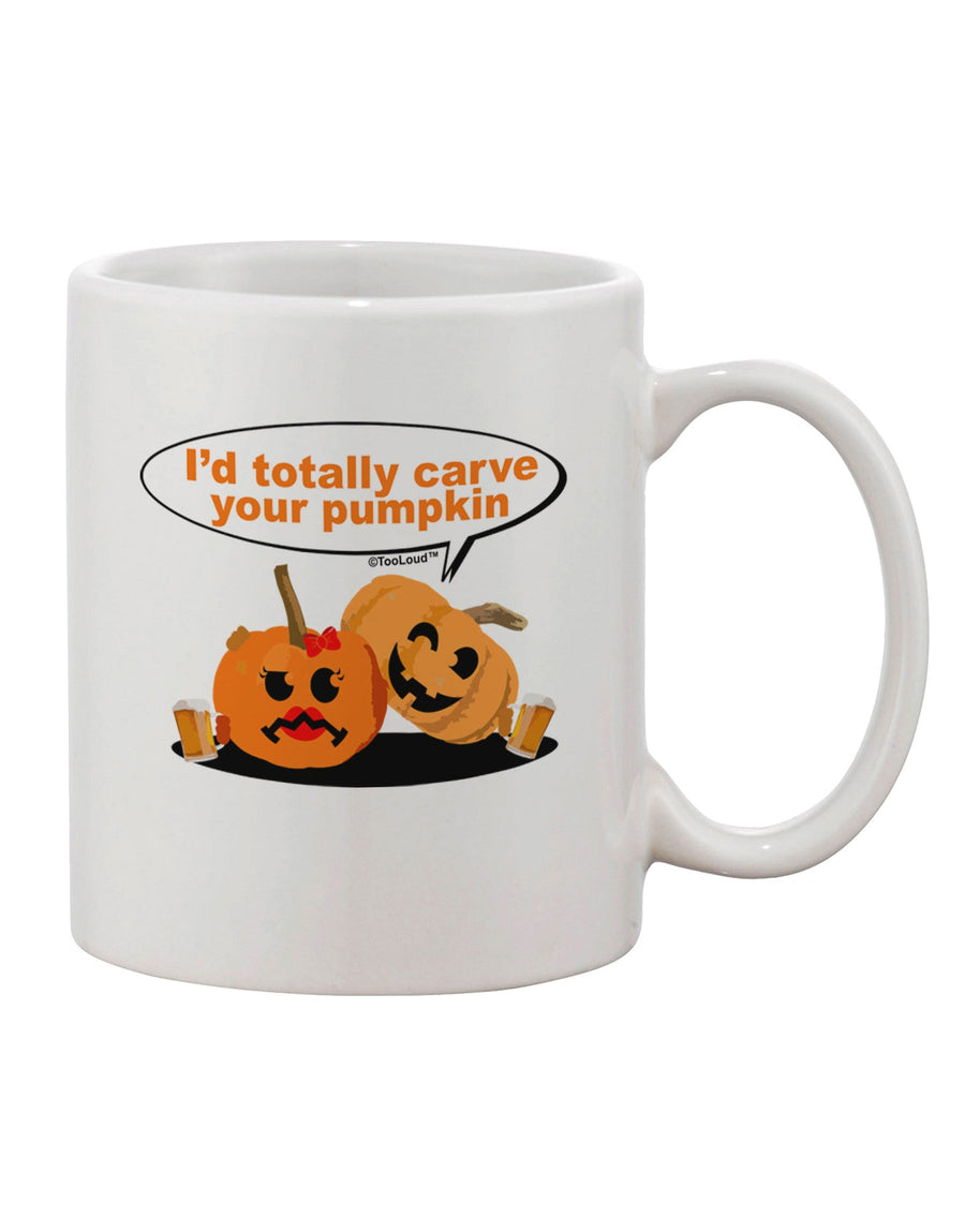 Pumpkin Carving Inspired 11 oz Coffee Mug - TooLoud-11 OZ Coffee Mug-TooLoud-White-Davson Sales