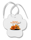 Pumpkin Head Paw Print Shaped Ornament-Ornament-TooLoud-White-Davson Sales