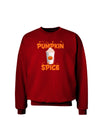 Pumpkin Spice Latte Hearts Adult Dark Sweatshirt-Sweatshirts-TooLoud-Deep-Red-Small-Davson Sales