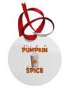 Pumpkin Spice Latte Hearts Circular Metal Ornament-Ornament-TooLoud-White-Davson Sales