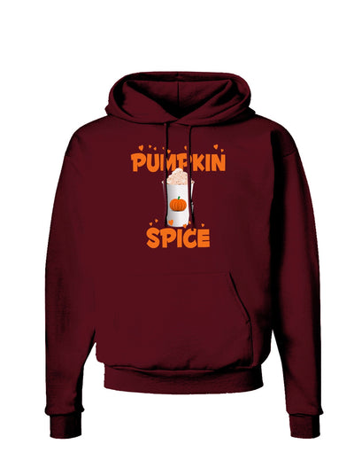 Pumpkin Spice Latte Hearts Dark Hoodie Sweatshirt-Hoodie-TooLoud-Maroon-Small-Davson Sales