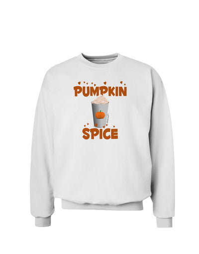 Pumpkin Spice Latte Hearts Sweatshirt-Sweatshirts-TooLoud-White-Small-Davson Sales