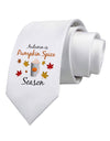 Pumpkin Spice Season Printed White Necktie