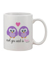 Purple Owls Printed 11 oz Coffee Mug - A Must-Have for Drinkware Enthusiasts-11 OZ Coffee Mug-TooLoud-White-Davson Sales