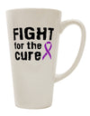 Purple Ribbon Alzheimers Disease 16 Ounce Conical Latte Coffee Mug - Expertly Crafted Drinkware-Conical Latte Mug-TooLoud-White-Davson Sales