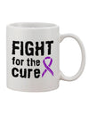Purple Ribbon Crohn's Disease Awareness 11 oz Coffee Mug - Expertly Crafted Drinkware TooLoud-11 OZ Coffee Mug-TooLoud-White-Davson Sales