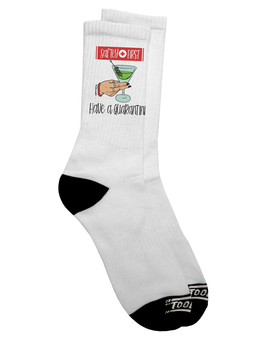 Quarantine-Themed Dark Adult Socks for Safety-Conscious Individuals - TooLoud-Socks-TooLoud-Short-Ladies-4-6-Davson Sales