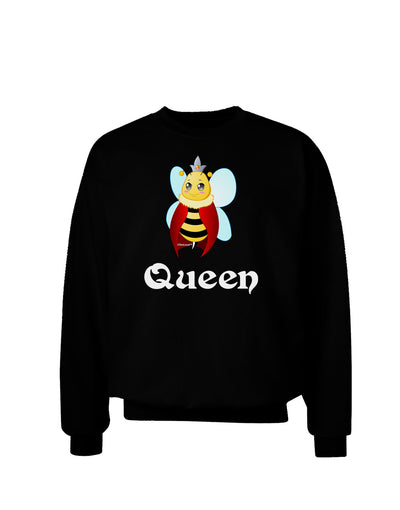 Queen Bee Text 2 Adult Dark Sweatshirt-Sweatshirts-TooLoud-Black-Small-Davson Sales