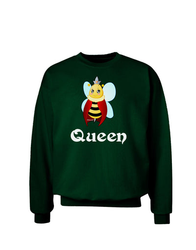 Queen Bee Text 2 Adult Dark Sweatshirt-Sweatshirts-TooLoud-Deep-Forest-Green-Small-Davson Sales