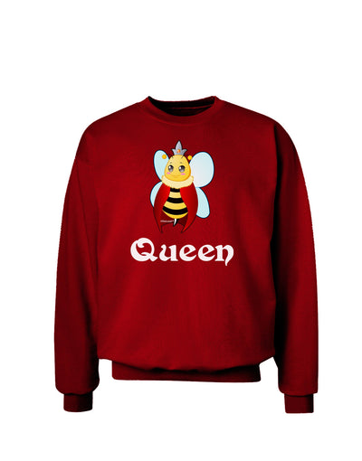 Queen Bee Text 2 Adult Dark Sweatshirt-Sweatshirts-TooLoud-Deep-Red-Small-Davson Sales