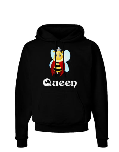 Queen Bee Text 2 Dark Hoodie Sweatshirt-Hoodie-TooLoud-Black-Small-Davson Sales