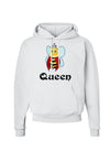 Queen Bee Text 2 Hoodie Sweatshirt-Hoodie-TooLoud-White-Small-Davson Sales