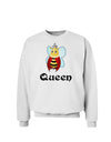 Queen Bee Text 2 Sweatshirt-Sweatshirts-TooLoud-White-Small-Davson Sales