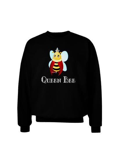 Queen Bee Text Adult Dark Sweatshirt-Sweatshirts-TooLoud-Black-Small-Davson Sales