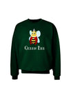 Queen Bee Text Adult Dark Sweatshirt-Sweatshirts-TooLoud-Deep-Forest-Green-Small-Davson Sales
