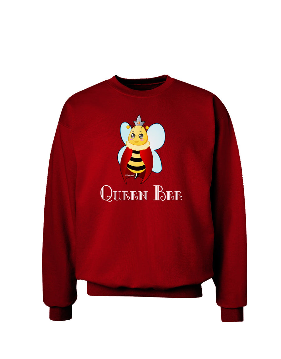 Queen Bee Text Adult Dark Sweatshirt-Sweatshirts-TooLoud-Black-Small-Davson Sales