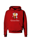 Queen Bee Text Dark Hoodie Sweatshirt-Hoodie-TooLoud-Red-Small-Davson Sales