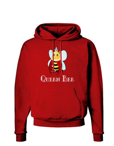 Queen Bee Text Dark Hoodie Sweatshirt-Hoodie-TooLoud-Red-Small-Davson Sales