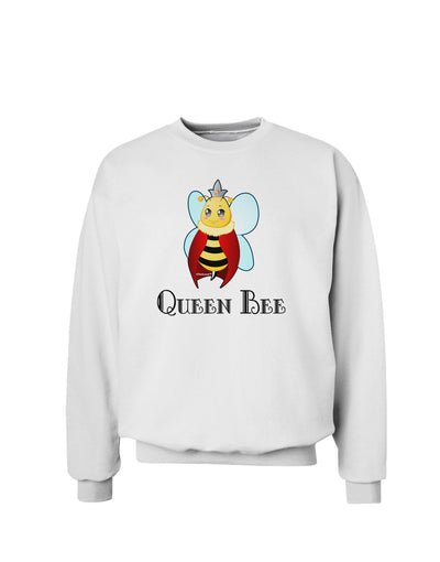 Queen Bee Text Sweatshirt-Sweatshirts-TooLoud-White-Small-Davson Sales