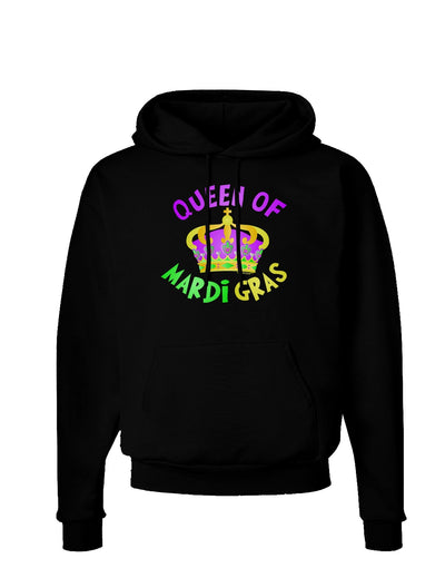 Queen Of Mardi Gras Dark Hoodie Sweatshirt-Hoodie-TooLoud-Black-Small-Davson Sales