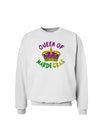 Queen Of Mardi Gras Sweatshirt-Sweatshirts-TooLoud-White-Small-Davson Sales