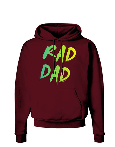 Rad Dad Design - 80s Neon Dark Hoodie Sweatshirt-Hoodie-TooLoud-Maroon-Small-Davson Sales