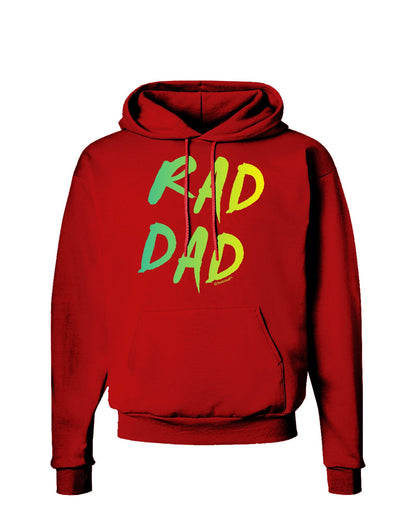 Rad Dad Design - 80s Neon Dark Hoodie Sweatshirt-Hoodie-TooLoud-Red-Small-Davson Sales