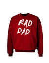 Rad Dad Design Adult Dark Sweatshirt-Sweatshirts-TooLoud-Deep-Red-Small-Davson Sales