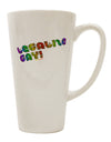 Rainbow 16 Ounce Conical Latte Coffee Mug - A Must-Have for Advocates of LGBTQ+ Rights-Conical Latte Mug-TooLoud-White-Davson Sales