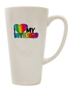 Rainbow 16 Ounce Conical Latte Coffee Mug - Perfect for Expressing Love for Your Boyfriend - TooLoud-Conical Latte Mug-TooLoud-White-Davson Sales