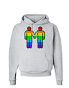 Rainbow Gay Men Holding Hands Hoodie Sweatshirt-Hoodie-TooLoud-AshGray-Small-Davson Sales