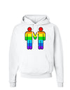 Rainbow Gay Men Holding Hands Hoodie Sweatshirt-Hoodie-TooLoud-White-Small-Davson Sales