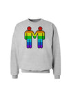 Rainbow Gay Men Holding Hands Sweatshirt-TooLoud-AshGray-Small-Davson Sales