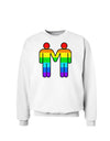 Rainbow Gay Men Holding Hands Sweatshirt-TooLoud-White-Small-Davson Sales