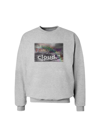 Rainbow in Cloud M Angelou Sweatshirt by TooLoud-Sweatshirts-TooLoud-AshGray-Small-Davson Sales