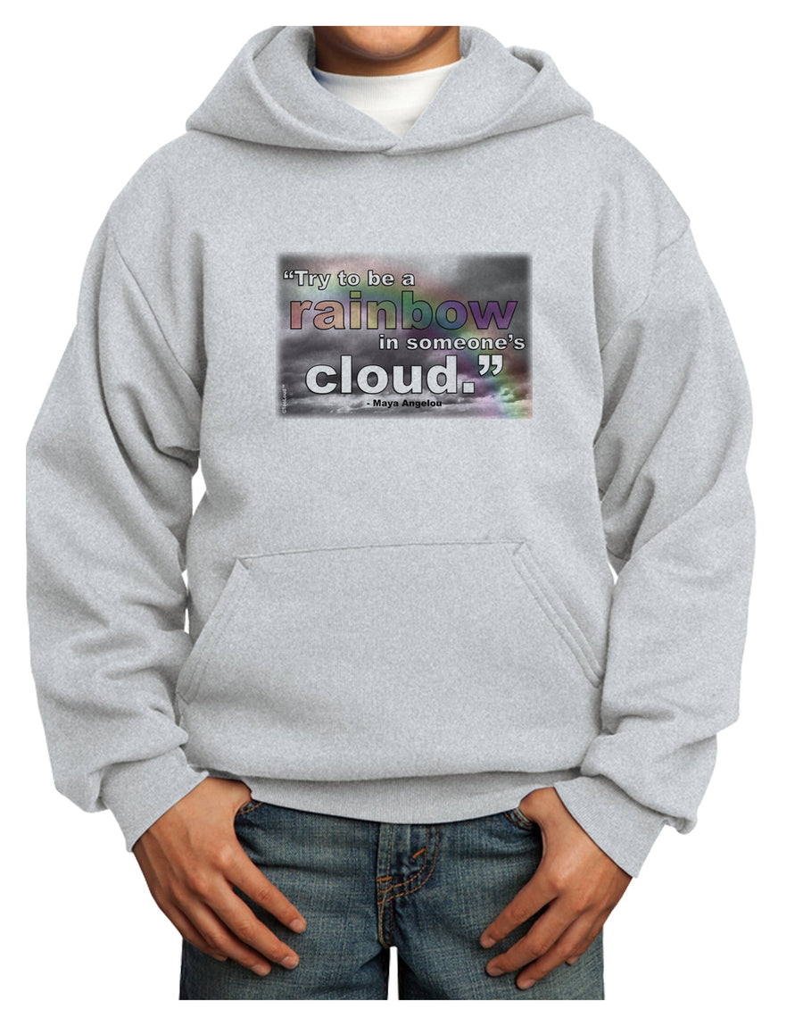 Rainbow in Cloud M Angelou Youth Hoodie Pullover Sweatshirt by TooLoud-Youth Hoodie-TooLoud-White-XS-Davson Sales