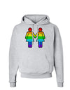 Rainbow Lesbian Women Holding Hands Hoodie Sweatshirt-Hoodie-TooLoud-AshGray-Small-Davson Sales