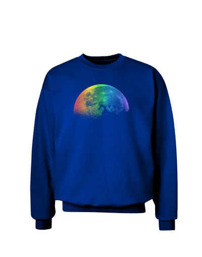 Rainbow Moon Adult Dark Sweatshirt-Sweatshirts-TooLoud-Deep-Royal-Blue-Small-Davson Sales