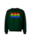 Rainbow Mustaches Gay Pride Flag Adult Dark Sweatshirt-Sweatshirts-TooLoud-Deep-Forest-Green-Small-Davson Sales