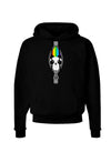 Rainbow Panda Peeking Out of Zipper Dark Hoodie Sweatshirt by TooLoud-Hoodie-TooLoud-Black-Small-Davson Sales