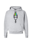 Rainbow Panda Peeking Out of Zipper Hoodie Sweatshirt by TooLoud-Hoodie-TooLoud-AshGray-Small-Davson Sales