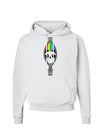 Rainbow Panda Peeking Out of Zipper Hoodie Sweatshirt by TooLoud-Hoodie-TooLoud-White-Small-Davson Sales