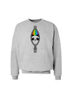 Rainbow Panda Peeking Out of Zipper Sweatshirt by TooLoud-Sweatshirts-TooLoud-AshGray-Small-Davson Sales