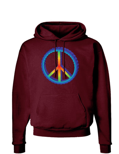 Rainbow Peace Dark Hoodie Sweatshirt-Hoodie-TooLoud-Maroon-Small-Davson Sales