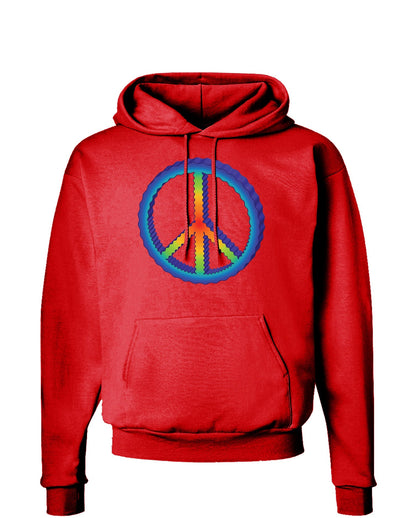 Rainbow Peace Dark Hoodie Sweatshirt-Hoodie-TooLoud-Red-Small-Davson Sales