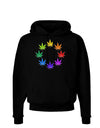 Rainbow Pot - Marijuana Leaf Dark Hoodie Sweatshirt-Hoodie-TooLoud-Black-Small-Davson Sales