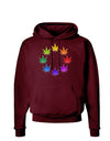 Rainbow Pot - Marijuana Leaf Dark Hoodie Sweatshirt-Hoodie-TooLoud-Maroon-Small-Davson Sales