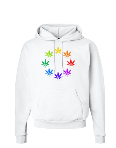 Rainbow Pot - Marijuana Leaf Hoodie Sweatshirt-Hoodie-TooLoud-White-Small-Davson Sales